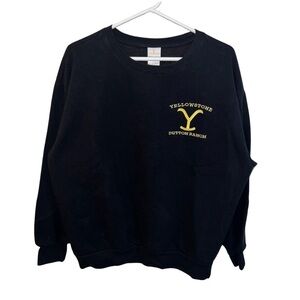Yellowstone Dutton Ranch Black Crewneck Sweatshirt XL